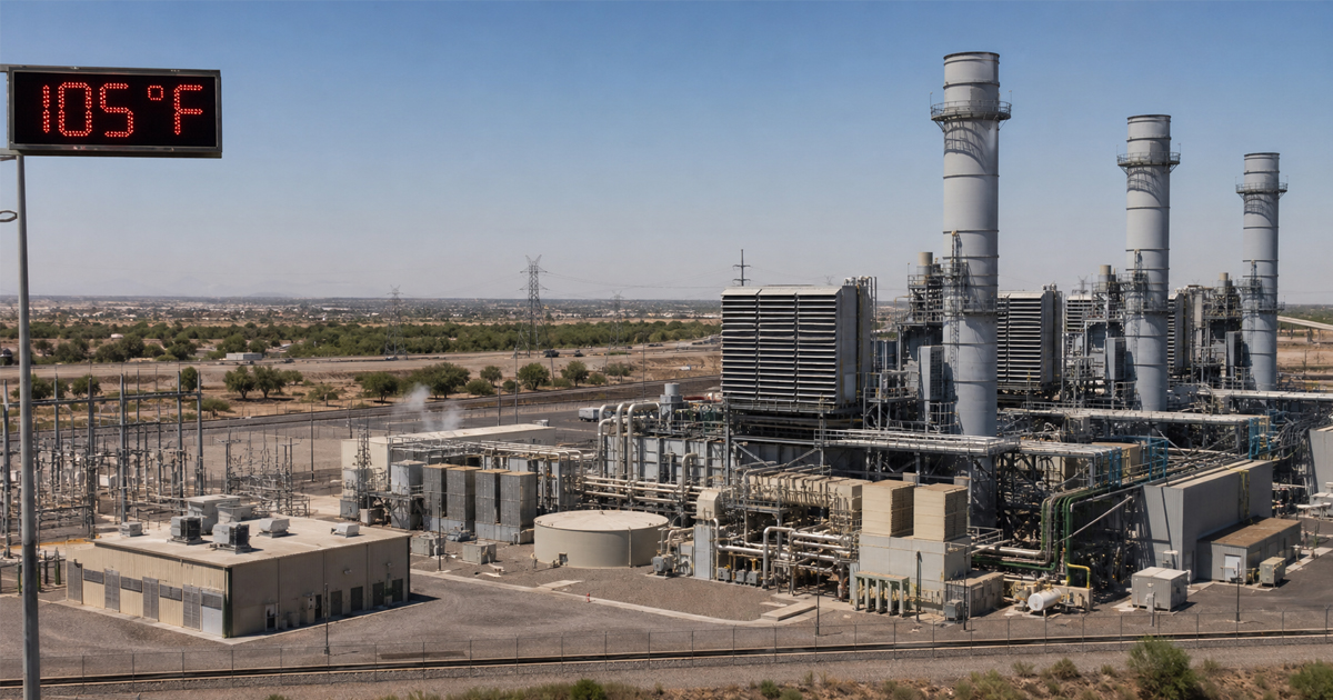 Power plant during heat wave